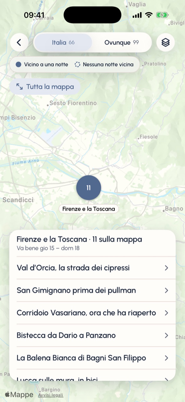 Le idee sulla mappa: Firenze e la Toscana, 11 idee che vanno bene da gio 15 a dom 18, tra cui la Val d'Orcia, San Gimignano e il Corridoio Vasariano.